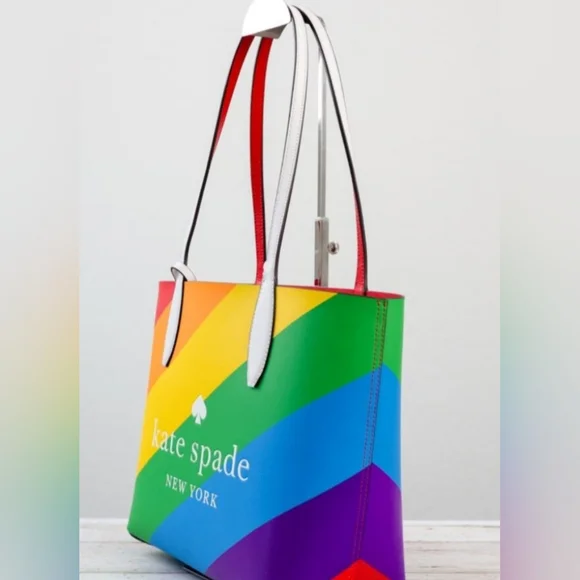 Kate Spade Rainbow Tote Bag & Pouch Set - Picture 3 of 9
